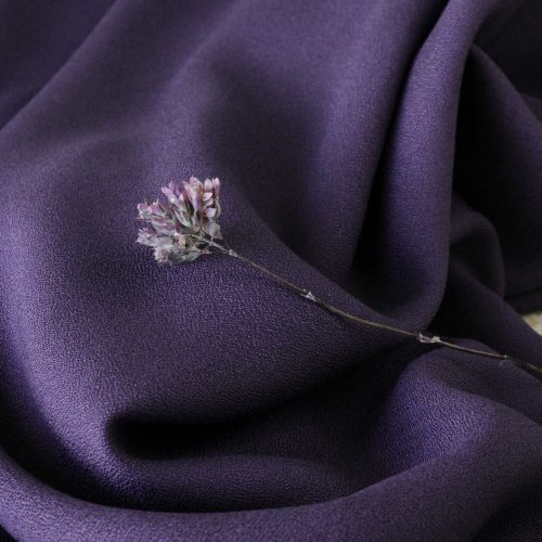 eglantine et zoe viscose crepe fabric in violet