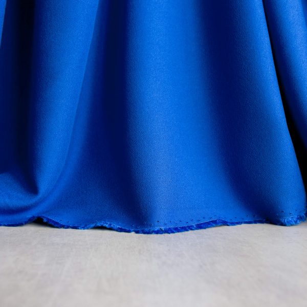 eglantine et zoe viscose crepe fabric in cobalt blue