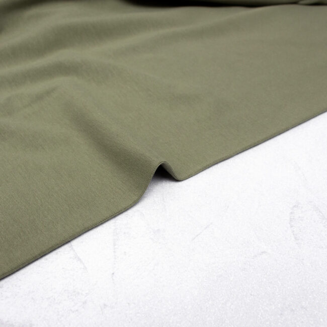 Organic Cotton Jersey Fabric in Sage Green