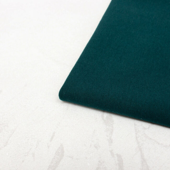 Organic Cotton Tubular Ribbing Fabric in Petrol