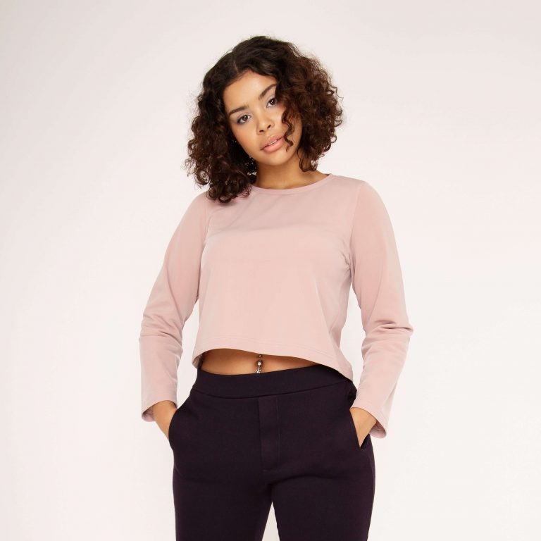 inari long sleeve top sewin pattern by named in pink