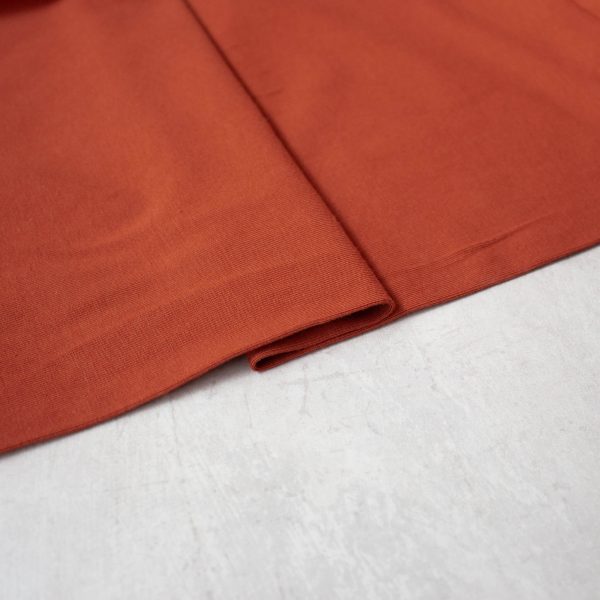 Organic Cotton Jersey Fabric in Rust