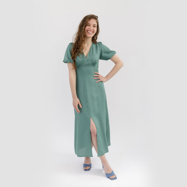 sew love patterns springe dress sewing pattern in green