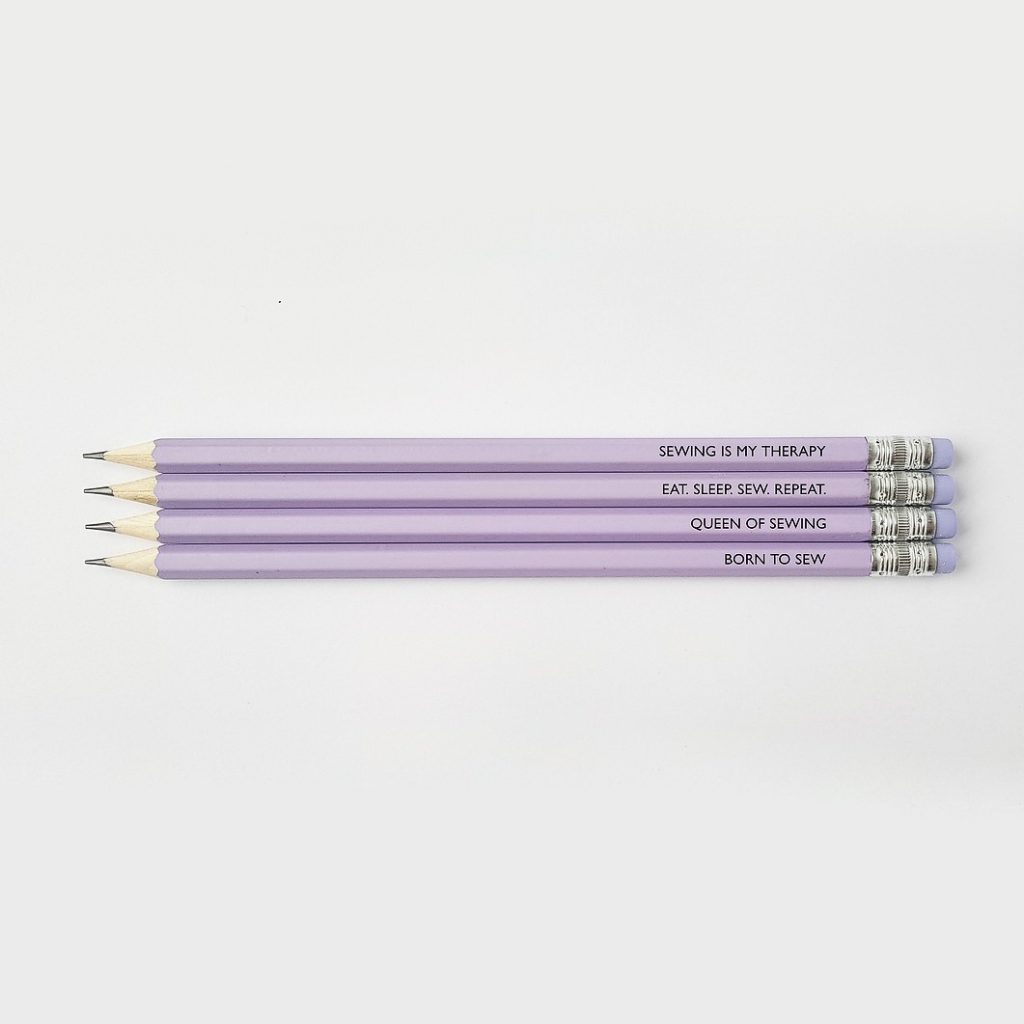 pencils with sewing quotes