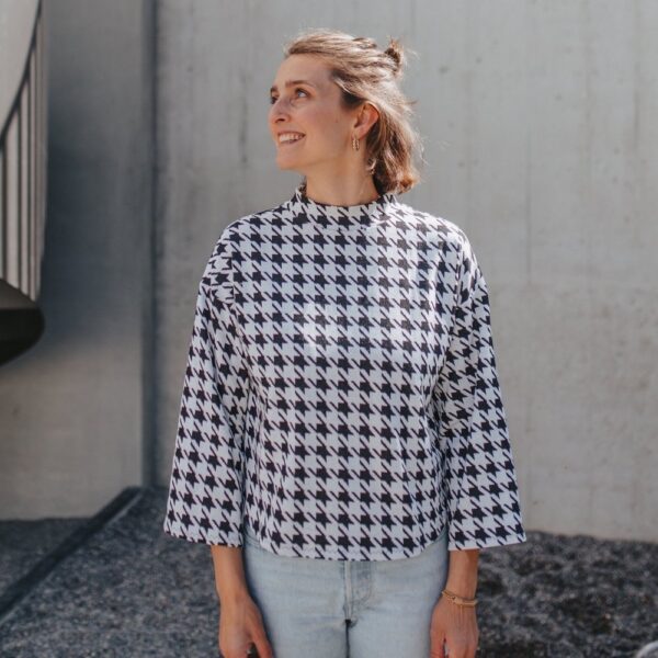 By Masin PDF Molly Mock Neck Top Sewing Pattern