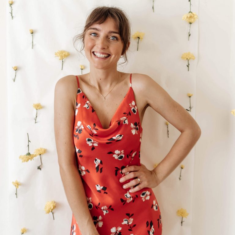 sicily slip dress sewing pattern in red