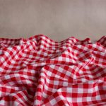 christmas red gingham cotton fabric