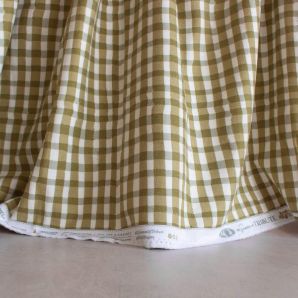 AGF cotton flannel fabric in green check