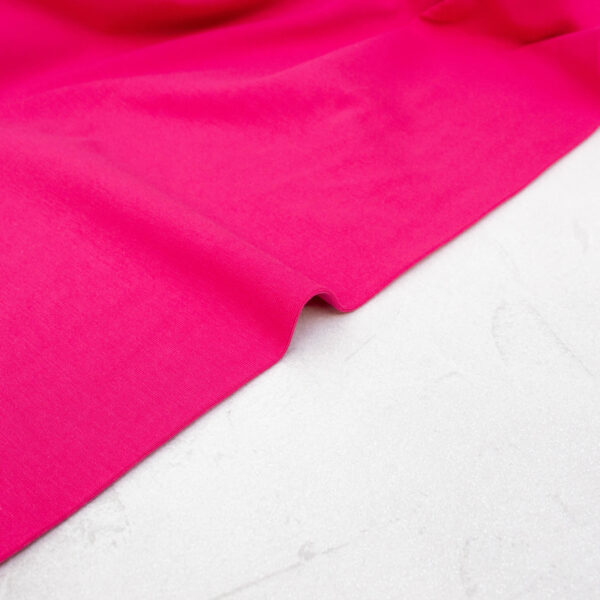 Organic Cotton Jersey Fabric in Hot Pink