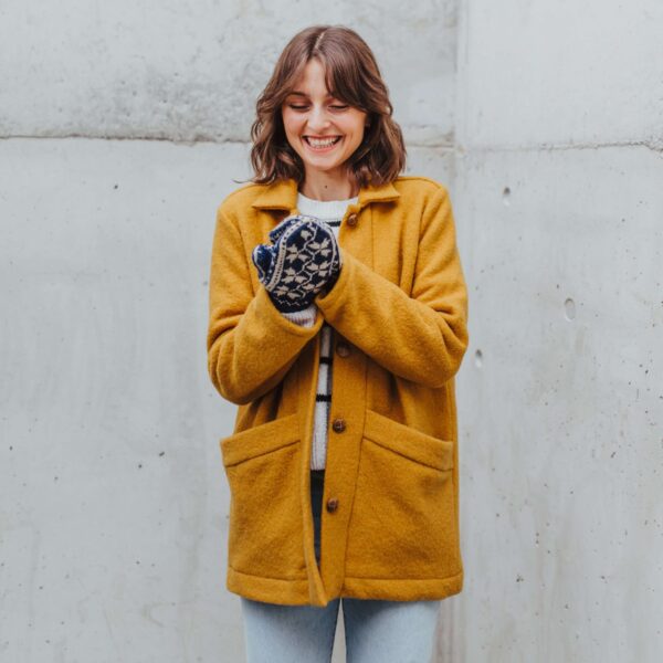 jameela jacket sewing pattern in bright yellow