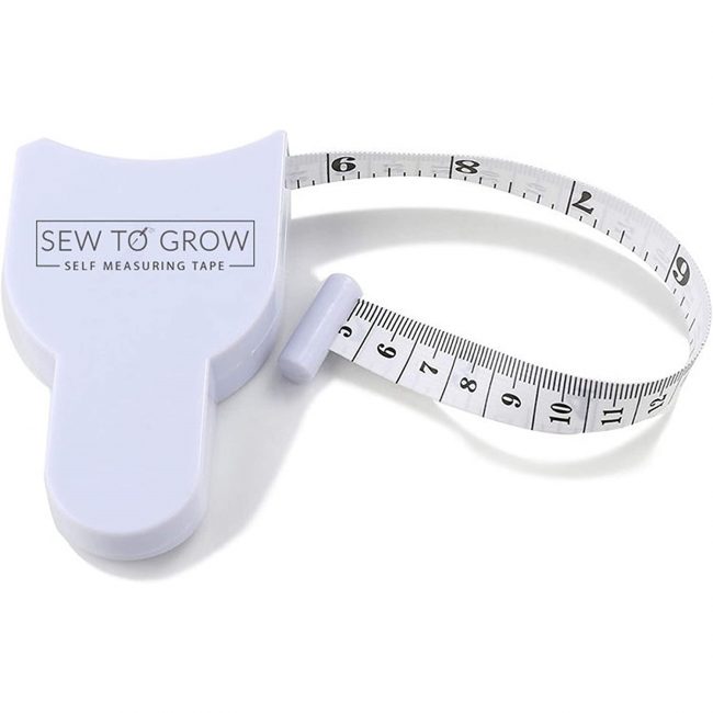 self measuring tape in white