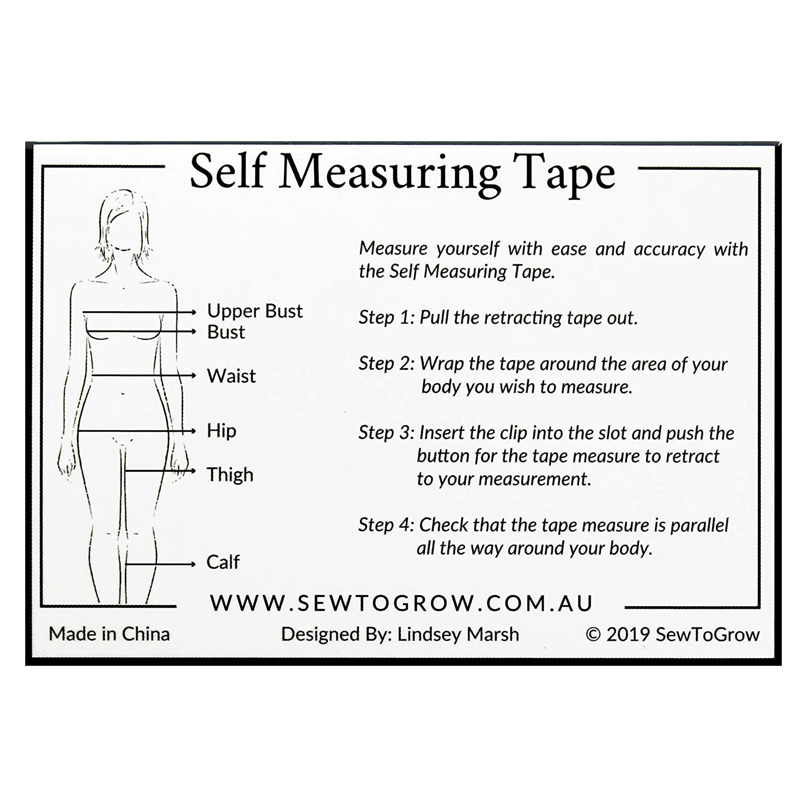Sew to Grow Self Measuring Tape Measure