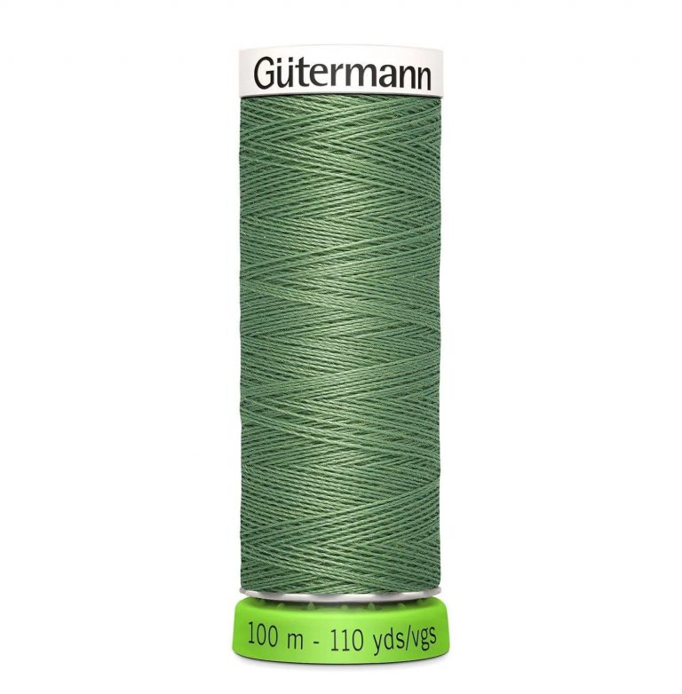duck green recycled polyester sewing thread in shade 821