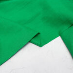 Washed Linen Fabric in Bright Green