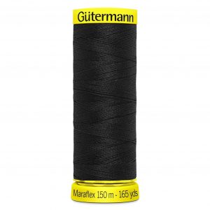 spool of maraflex elastic sewing thread in black