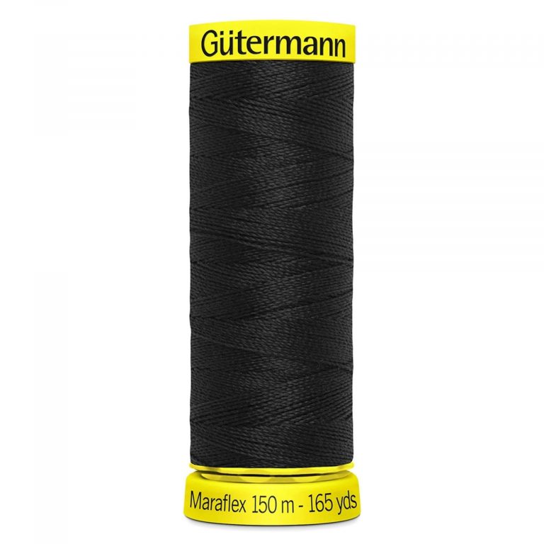 spool of maraflex elastic sewing thread in black