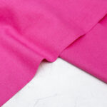 Washed Linen Fabric in Hot Pink