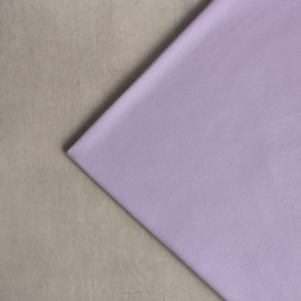 organic cotton jersey fabric in lavender haze