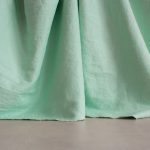 washed linen fabric in cool mint