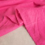 hot pink linen fabric