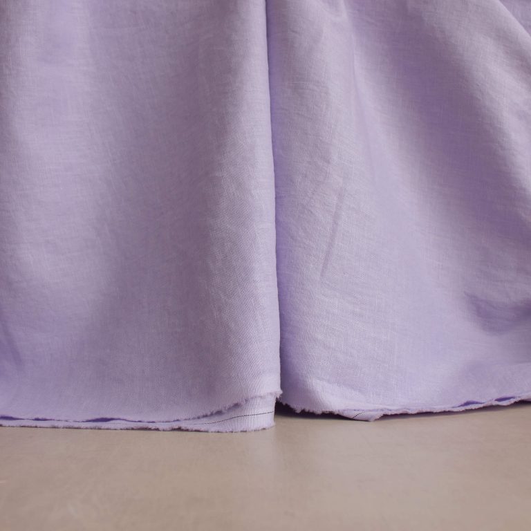 washed linen fabric in lavender