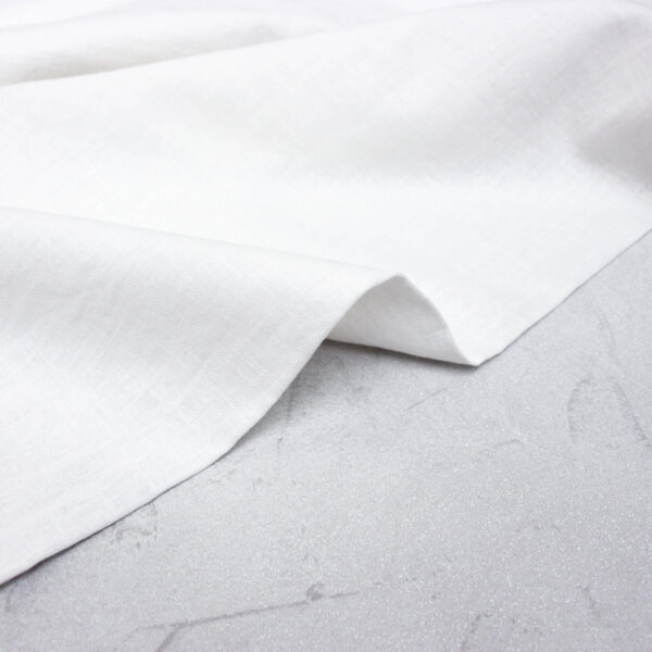 linen fabric in white