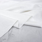 Washed Linen Fabric in White