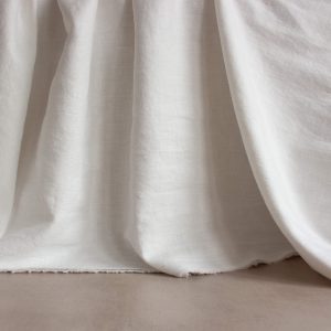 washed linen fabric in white colour