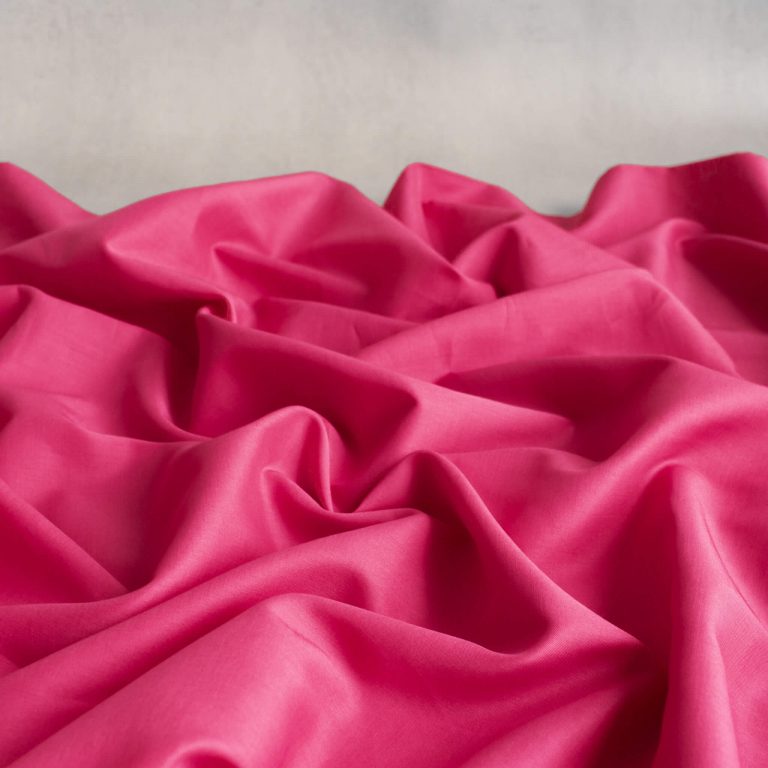 organic cotton voile fabric in hot pink