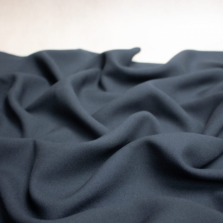 Cousette Viscose Crepe Fabric in Anthracite Black
