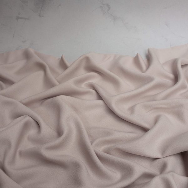 viscose crepe fabric in blush white