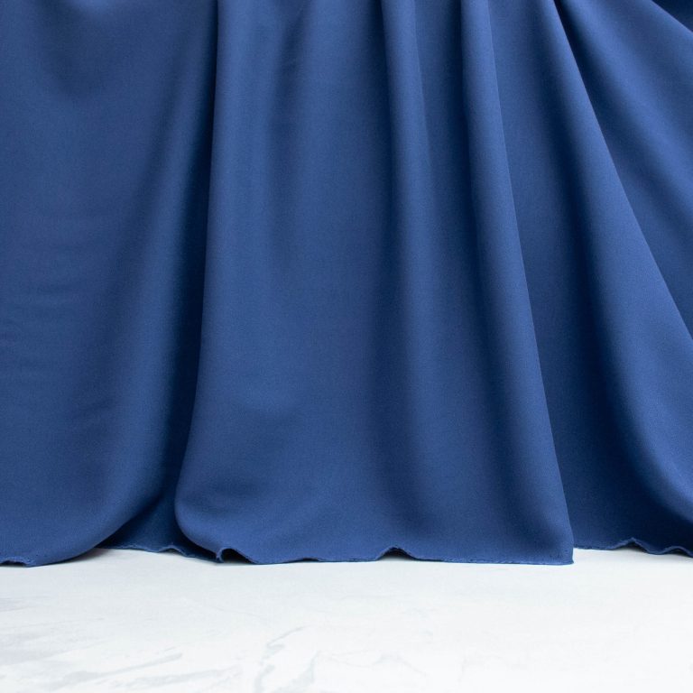 Cousette Viscose Crepe Fabric in Royal Blue