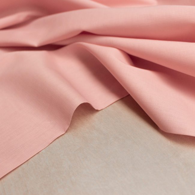 organic cotton voile fabric in rose
