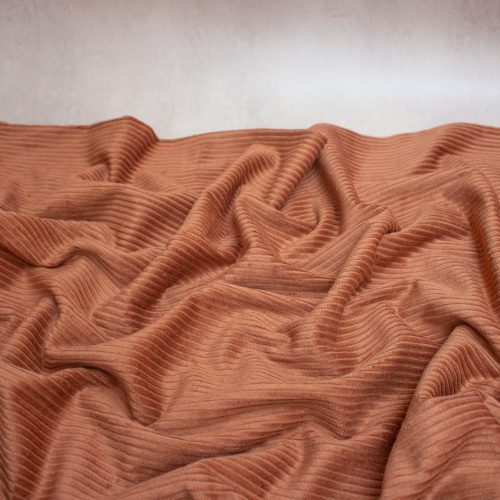 Brick Red/Grey/Copper Viscose Jersey Knit - Sew Much Fabric