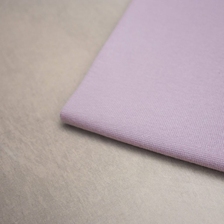 Organic Cotton Tubular Ribbing Fabric in Lavender Haze