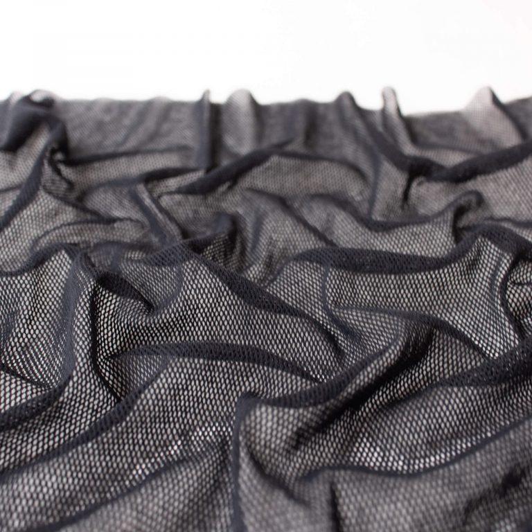 Organic Cotton Soft Tulle Fabric in Black
