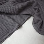 waffle fabric in dark grey