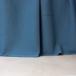 Cotton Waffle Fabric in Denim Blue