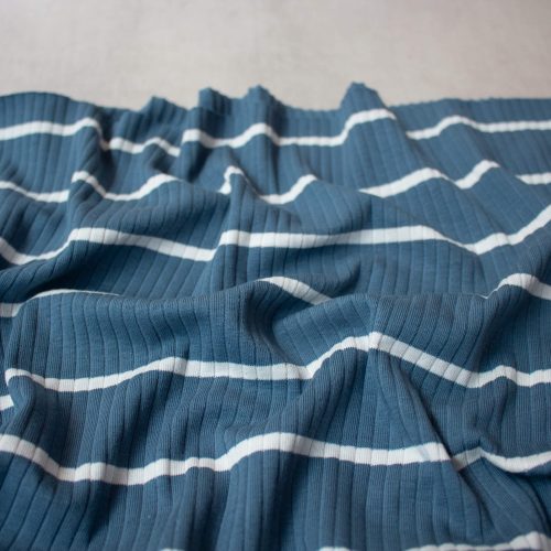  Thecookie Rib Knit Fabric Cotton Knitted Fabric Stripe