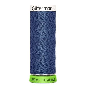 Gutermann rPET Recycled Polyester Sewing Thread in baltic blue shade 435