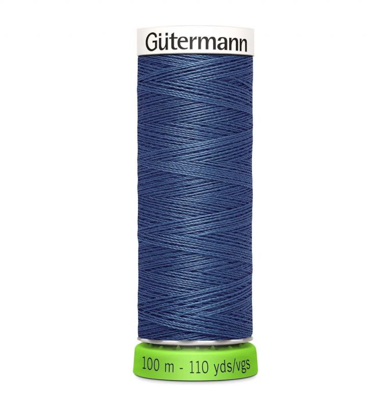 Gutermann rPET Recycled Polyester Sewing Thread in baltic blue shade 435