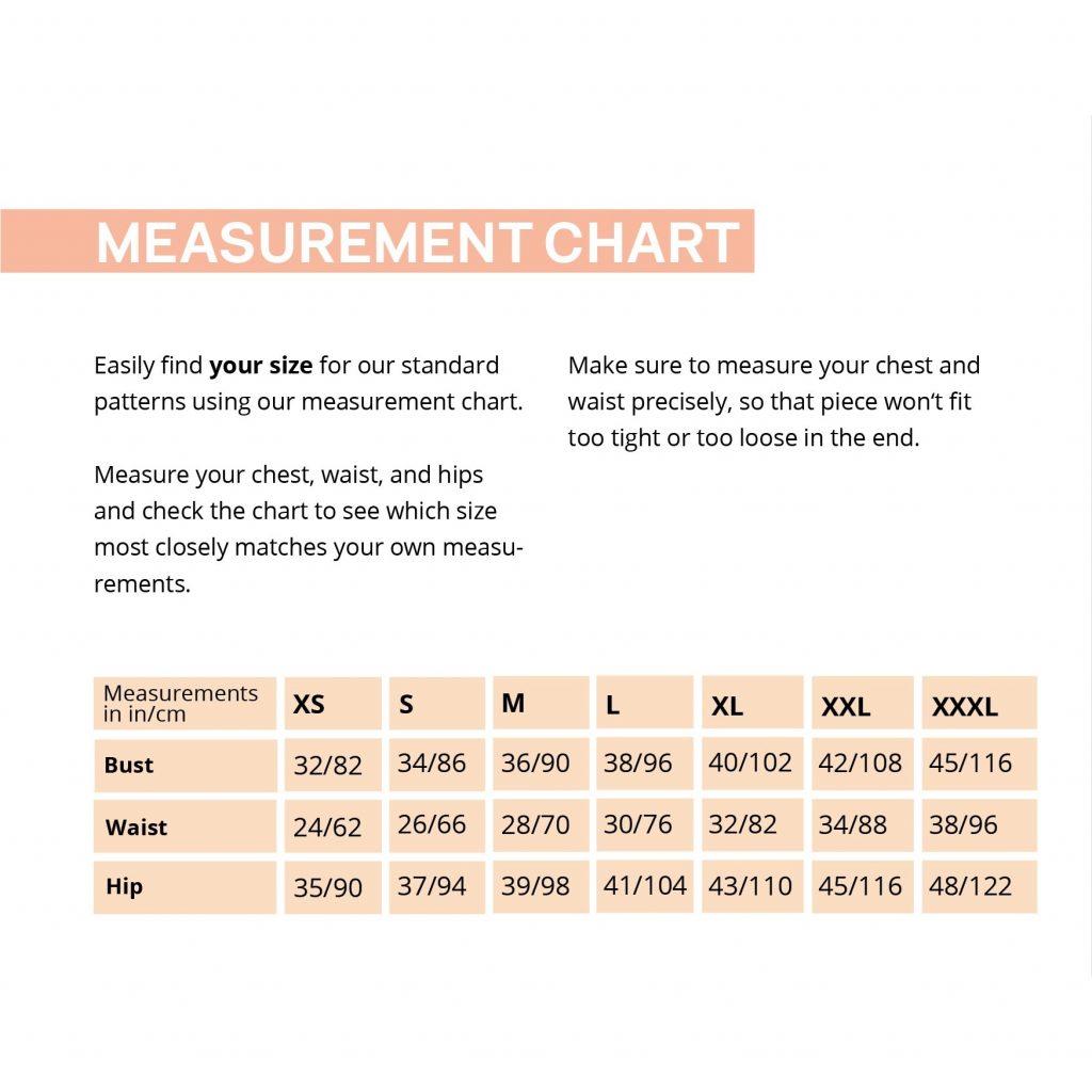 juliana martejevs measurement chart