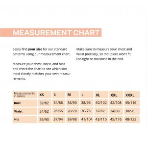 juliana martejevs measurement chart