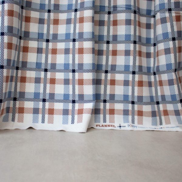 flannel fabric in blue