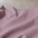 lilac waffle cotton fabric
