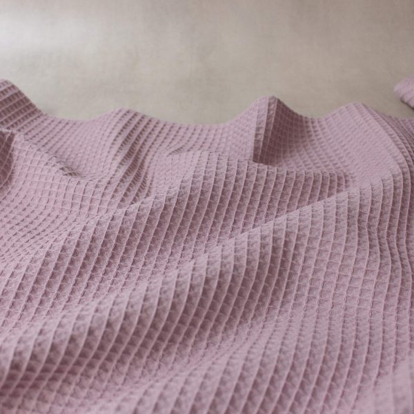waffle cotton fabric in lilac