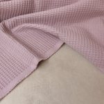 waffle cotton fabric in lilac