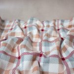 Cotton Flannel Fabric in Peach Check
