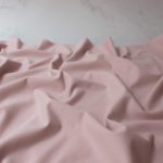 organic cotton french terry fabric in blush pink