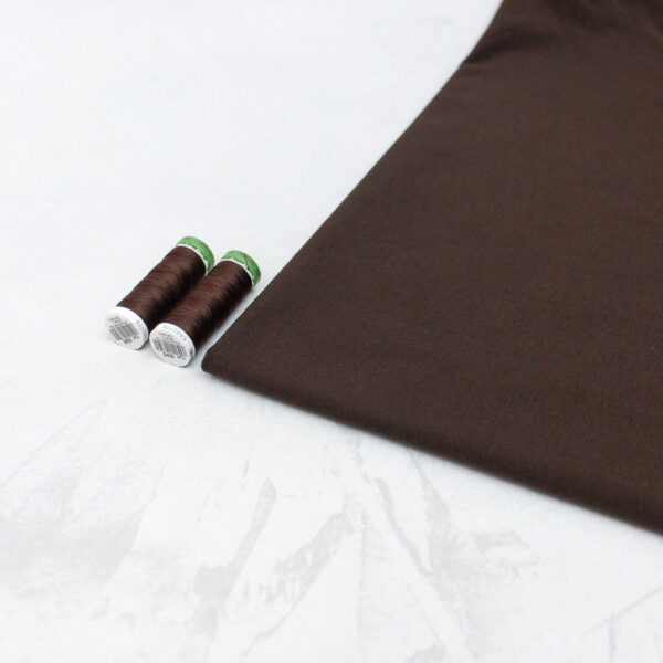 Organic Cotton Jersey Fabric in Coffee Brown